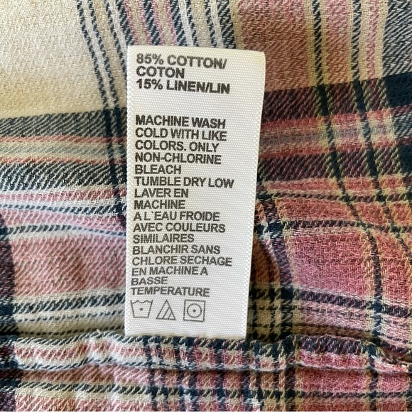 James Perse Button Down Plaid Shirt Size Small - Picture 8 of 8